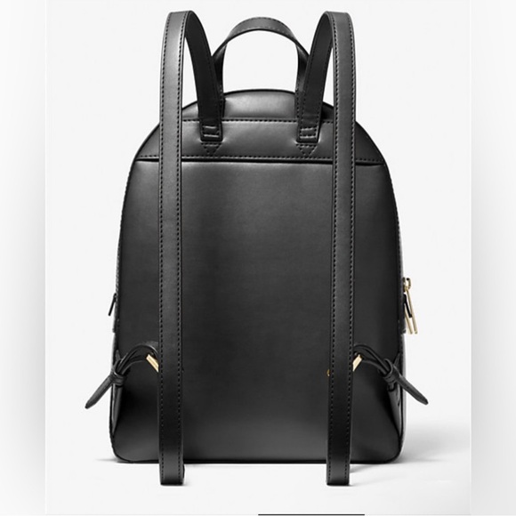 NWT Michael Kors Black Pebbled Backpack - Picture 2 of 5